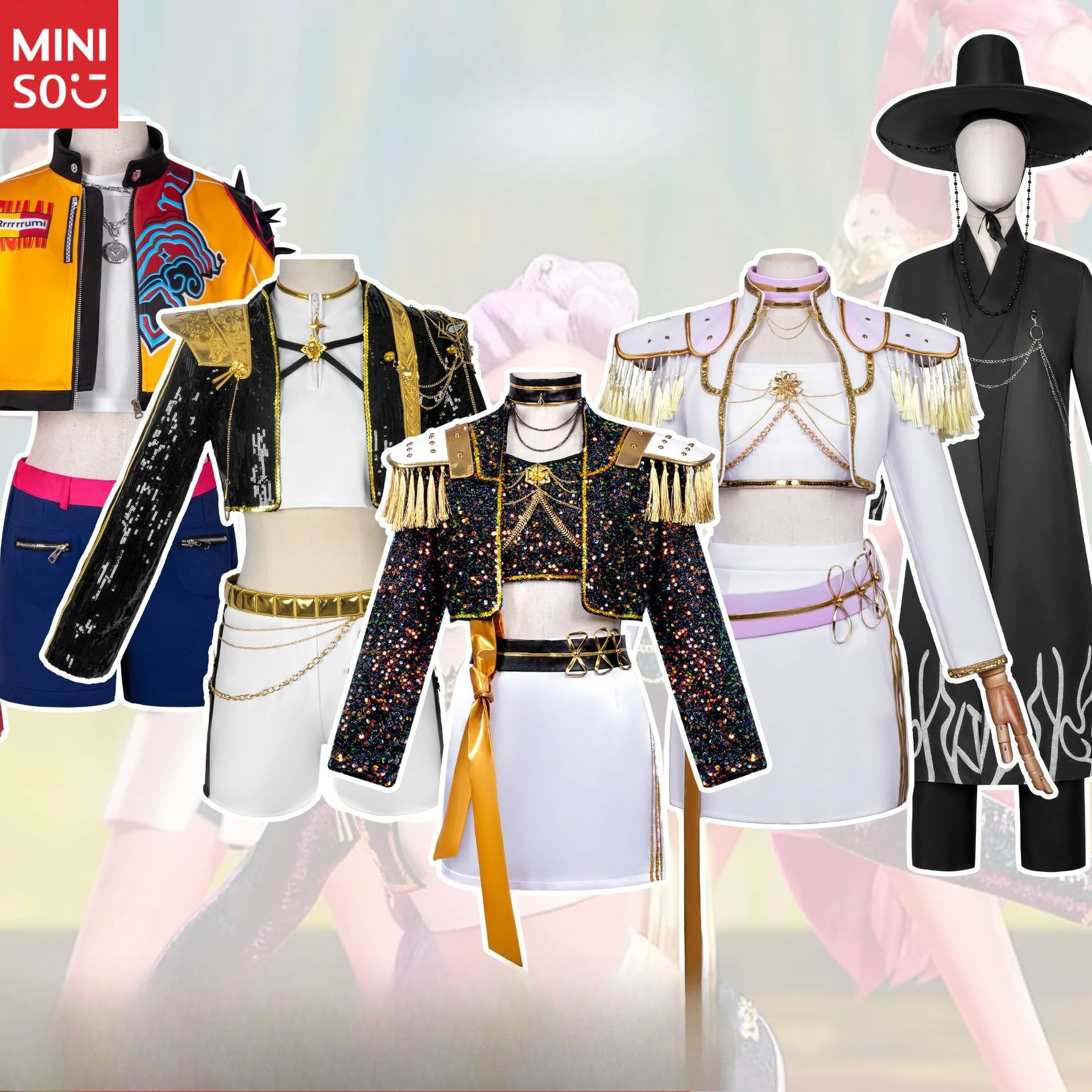 Kostum Cosplay Miniso K/DA Pop Star Akali, Set Lengkap Pakaian League of Legends K-POP untuk Wanita