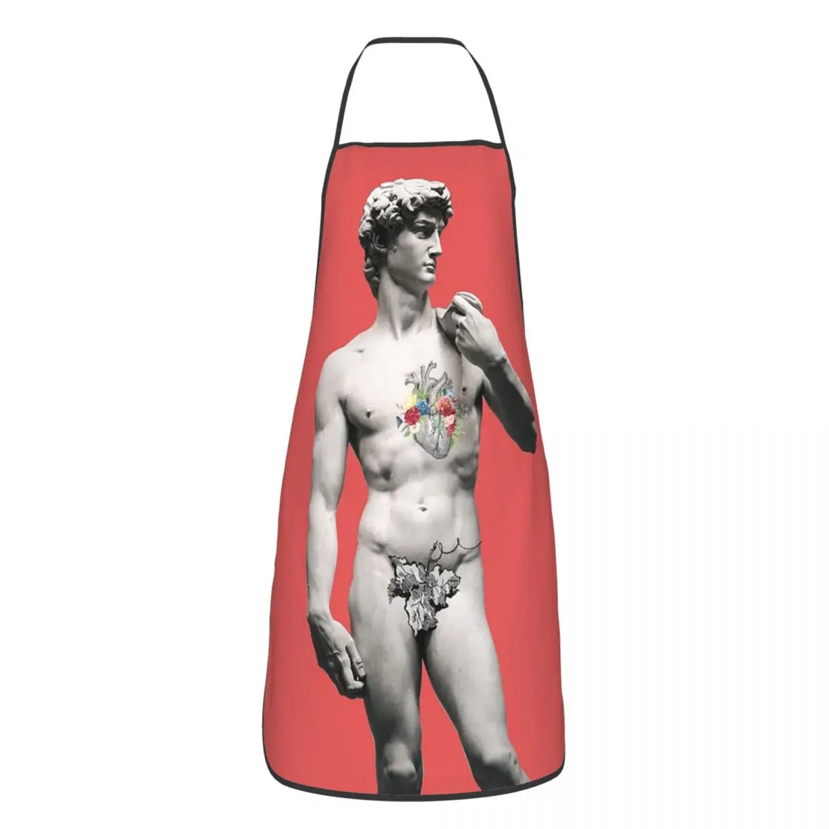 David's Heart Anatomy Apron Chef Cooking Cuisine Tablier Waterproof Bib Kitchen Cleaning Pinafore for Women Men Painting