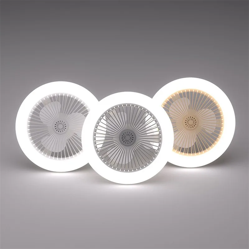 Plafonnier LED 30W avec Télécommande, Intensité Réglable, Silencieux, Lustre d'Nikavec Ventilateur de Refroidissement, Décoration de la Maison