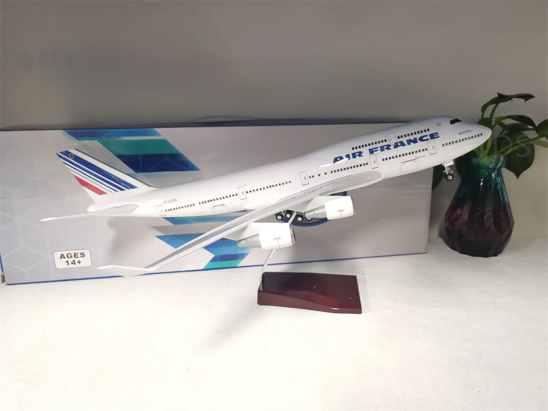 

Scale Aircraft 47cm for Air France Boeing 747 Diecast Plane Model Simulated Scale Aircraft Collection Souvenirs Gifts