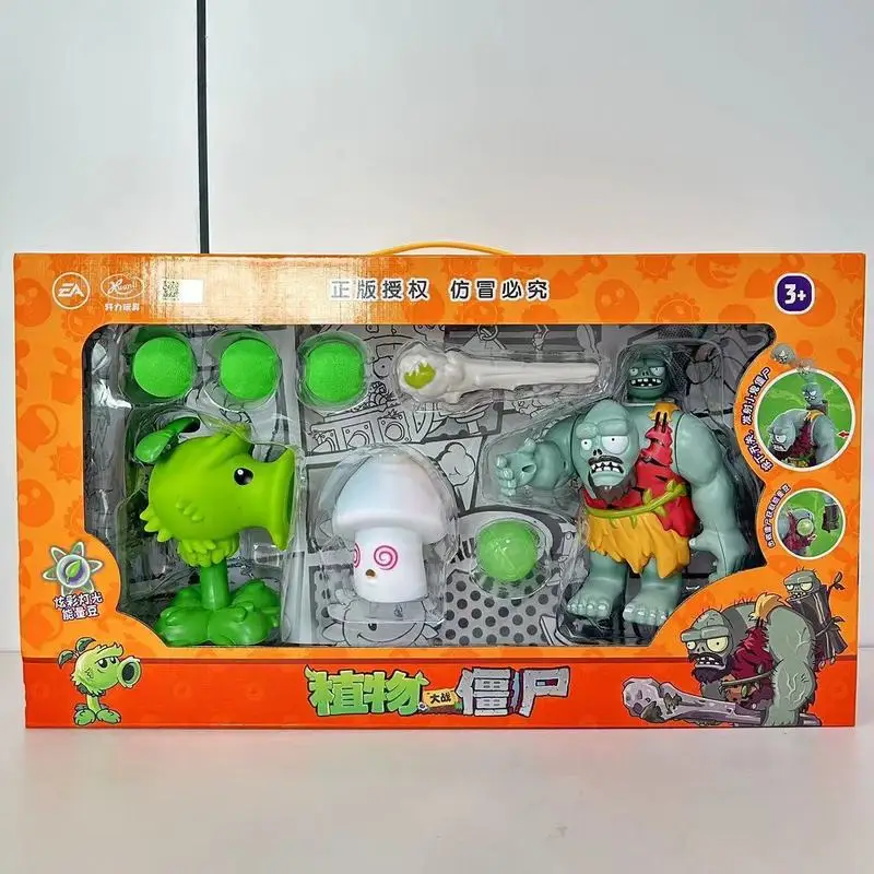 Plants Vs Zombies Toy Action Figure Emit Light Magic Hypno-Shroom Ice Pea Shooter Vs. Giant Zombie Children'S Birthday Gifts