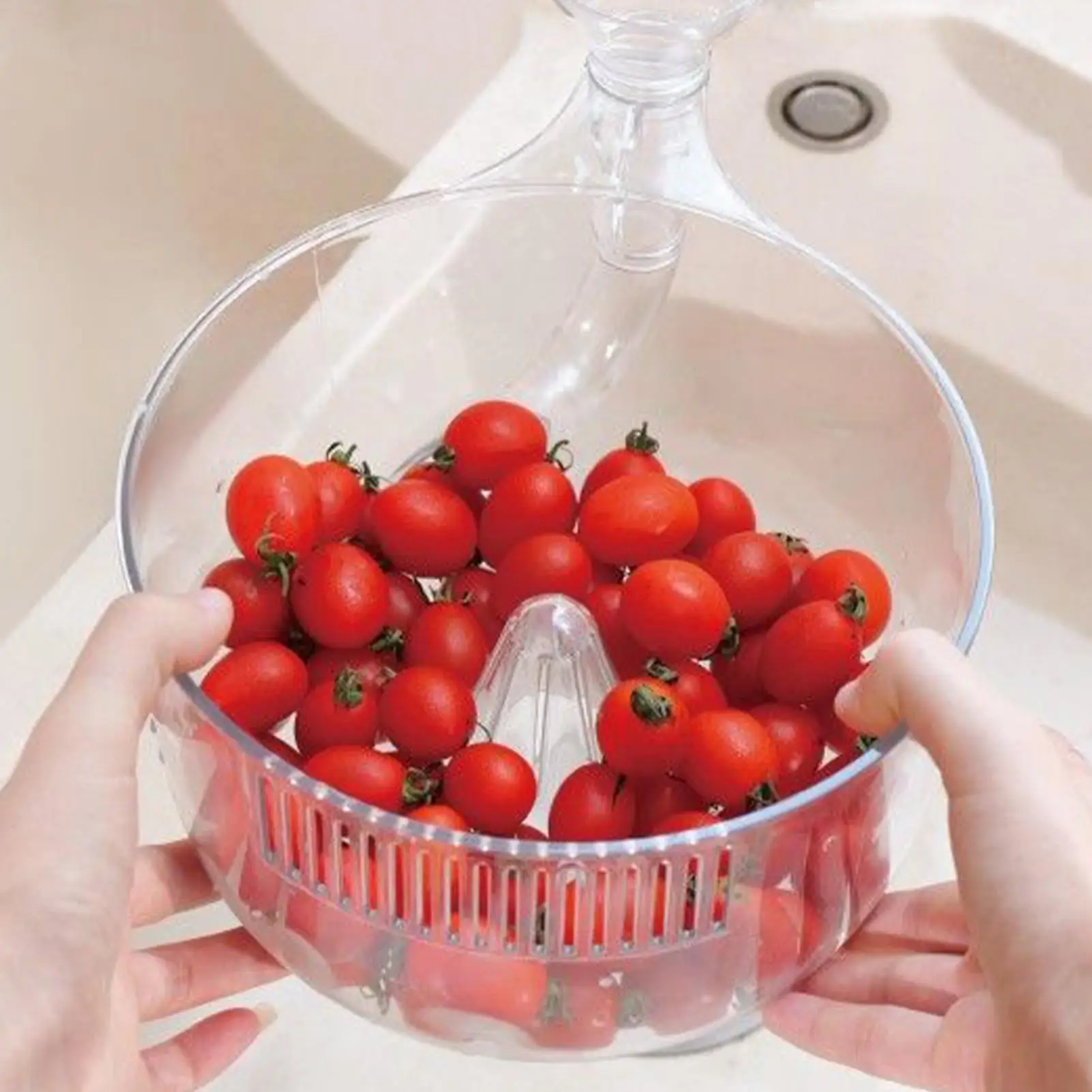 

Automatic vegetable fruit washer Automatic Washer Bowl snail drain basket Kitchen Gadget For washing vegetables berries fruits