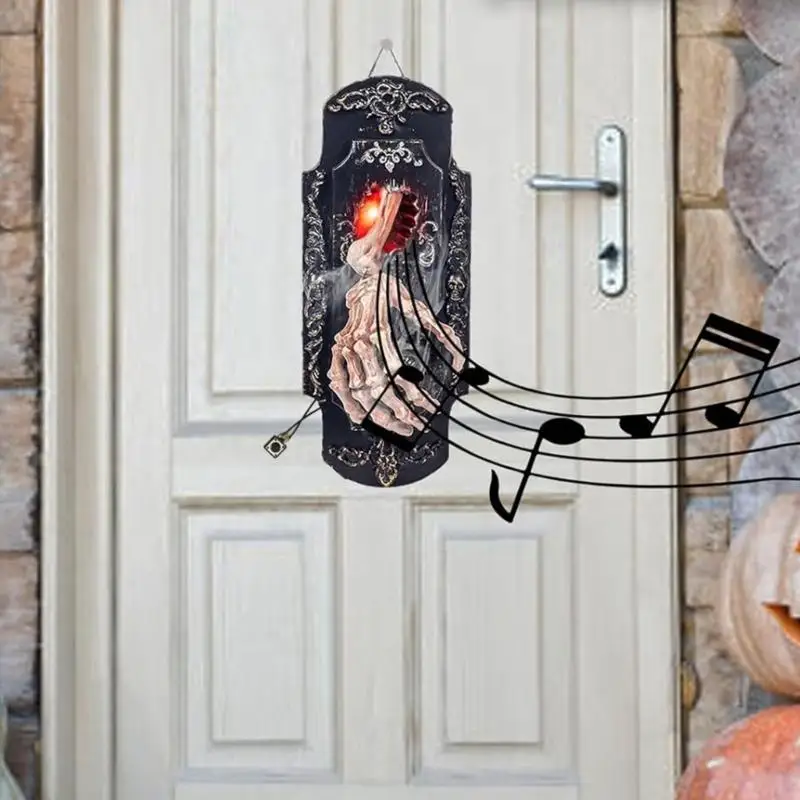 39BD Halloween Fog Light and Sound Door Prop for Tabletop Spooky Display Decor