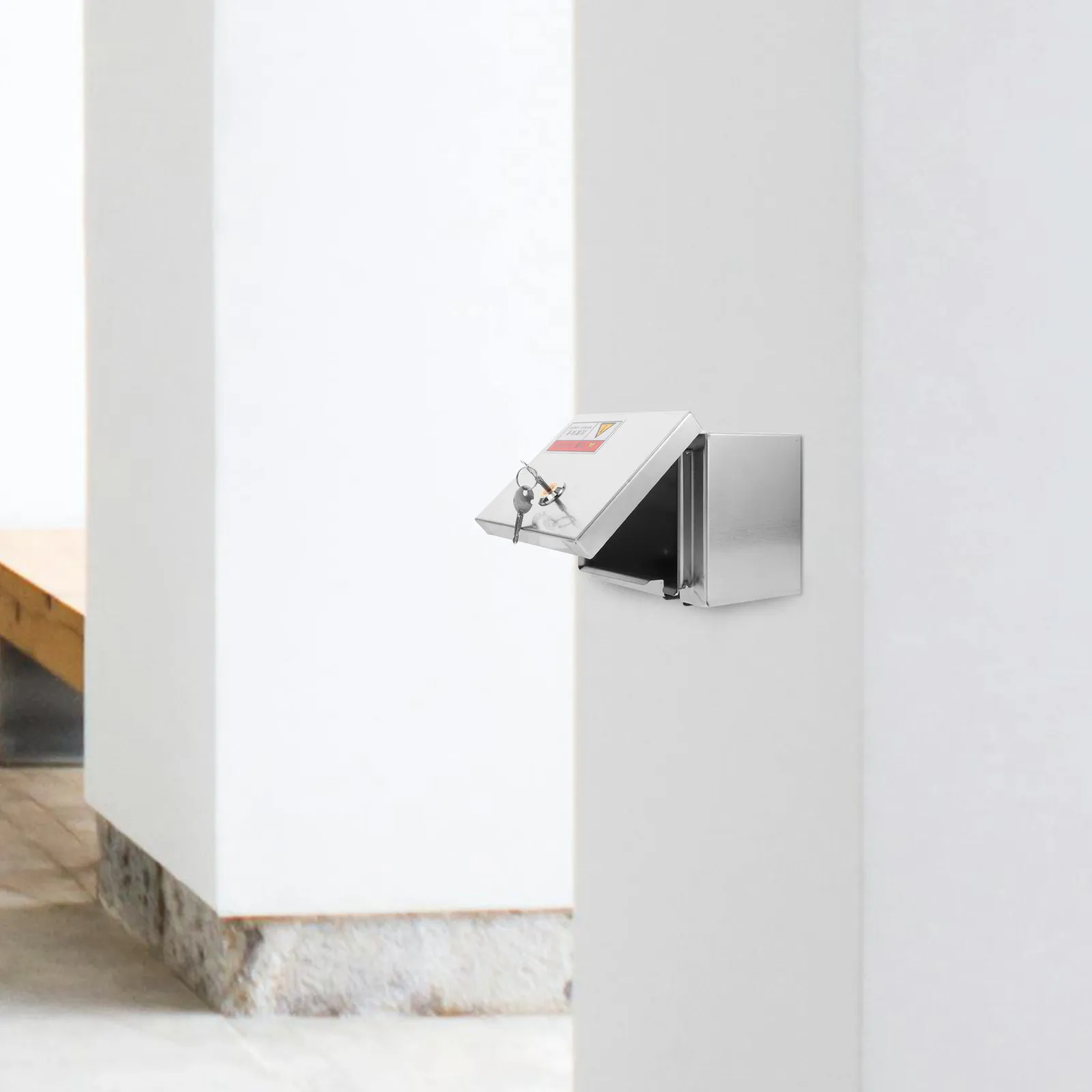 Stainless Steel Outdoor Electrical Box Socket Protective Case Lock Metal Enclosure for Charging Station Public Use Easy