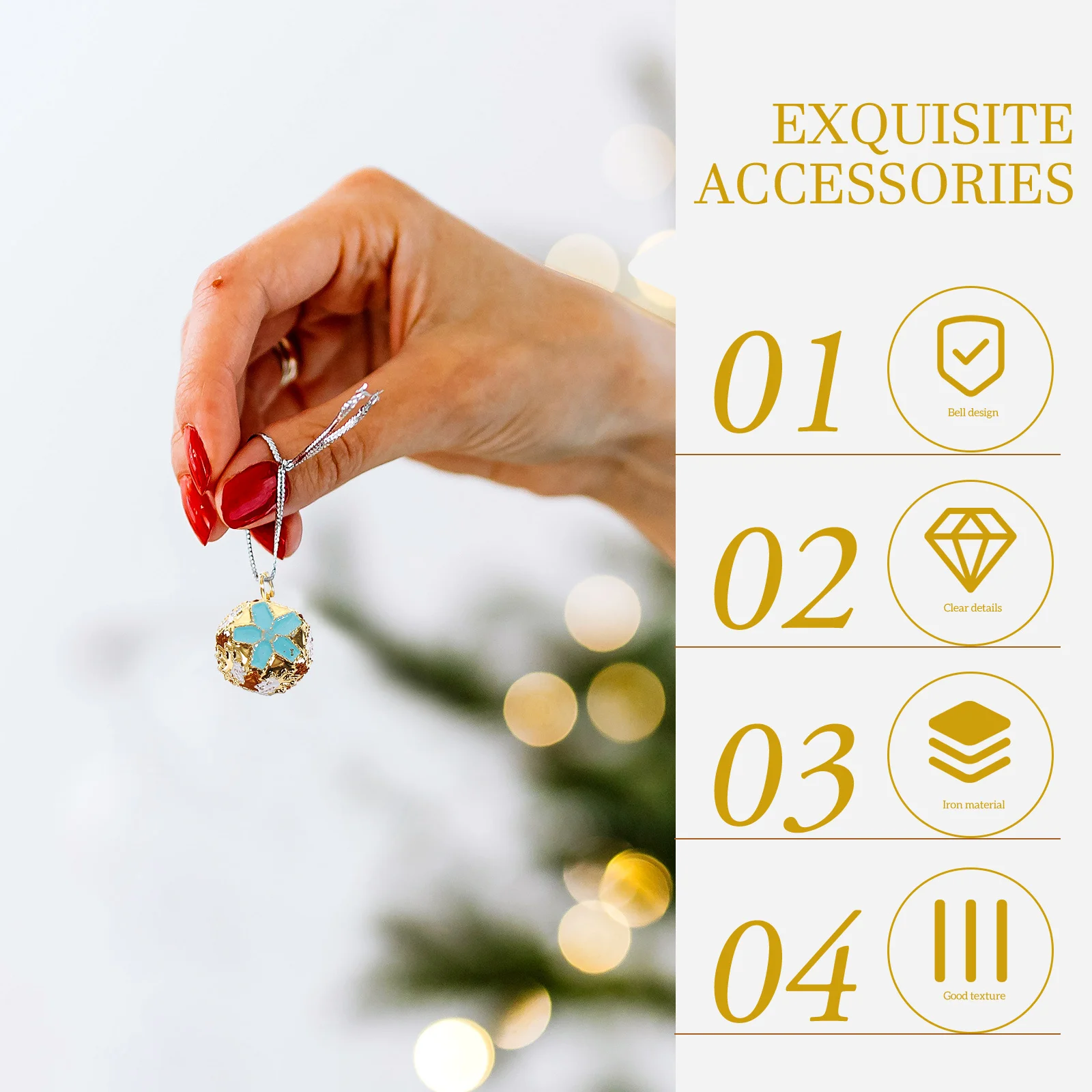 50 Uds. De campanas pequeñas de Color caramelo, campanas huecas de Metal para manualidades DIY para hacer joyas, llaveros, manualidades navideñas, abalorio de embalaje de regalo