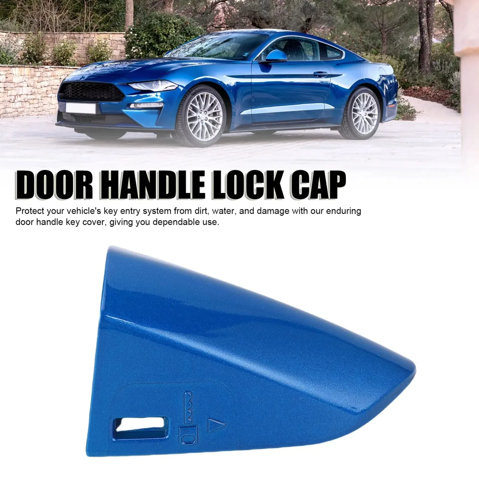 For Ford Mustang 2015-2022 LHD Driver Side Door Handle Key Cover 3Z 63218A15 ACPTM Abrasion Exterior Door Handle Lock Bezel Cap
