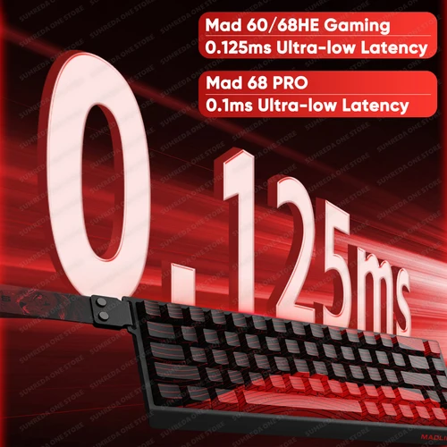 Imagen 2 del producto Madlions Mad60 Mad 60he Mad 68he Mad R teclado mecánico con cable interruptor magnético para juegos RT 0,02mm 8K velocidad RGB teclado Hotswap