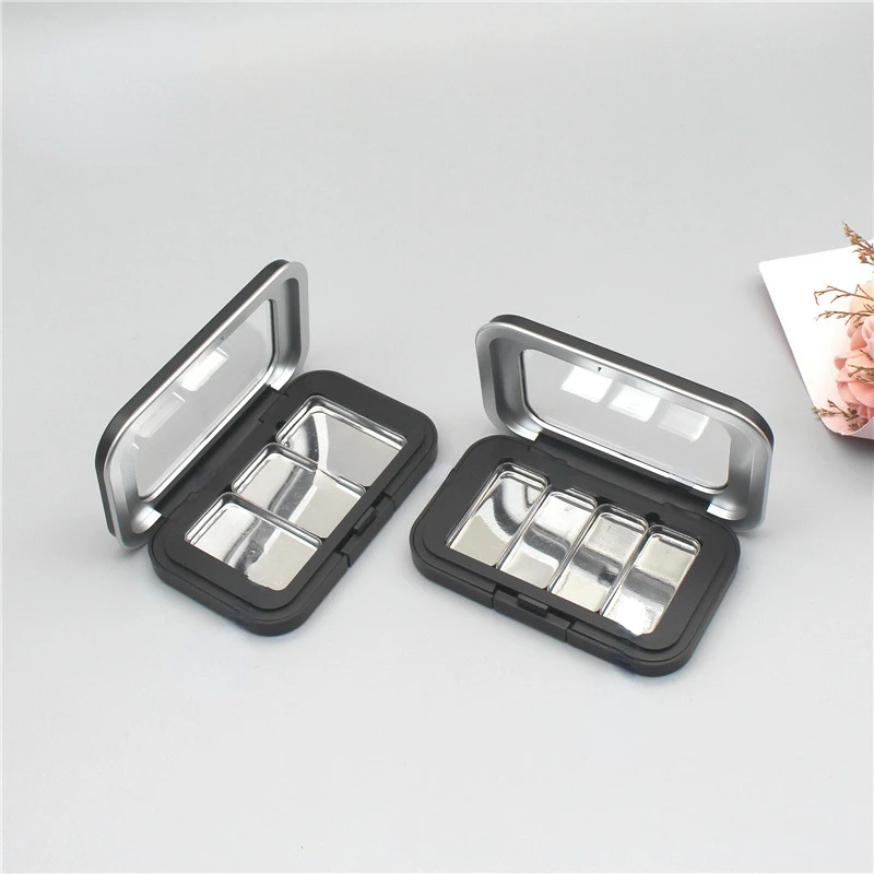 Eye shadow  magnet box Plastic square 9 color eye  empty plate spot transparent