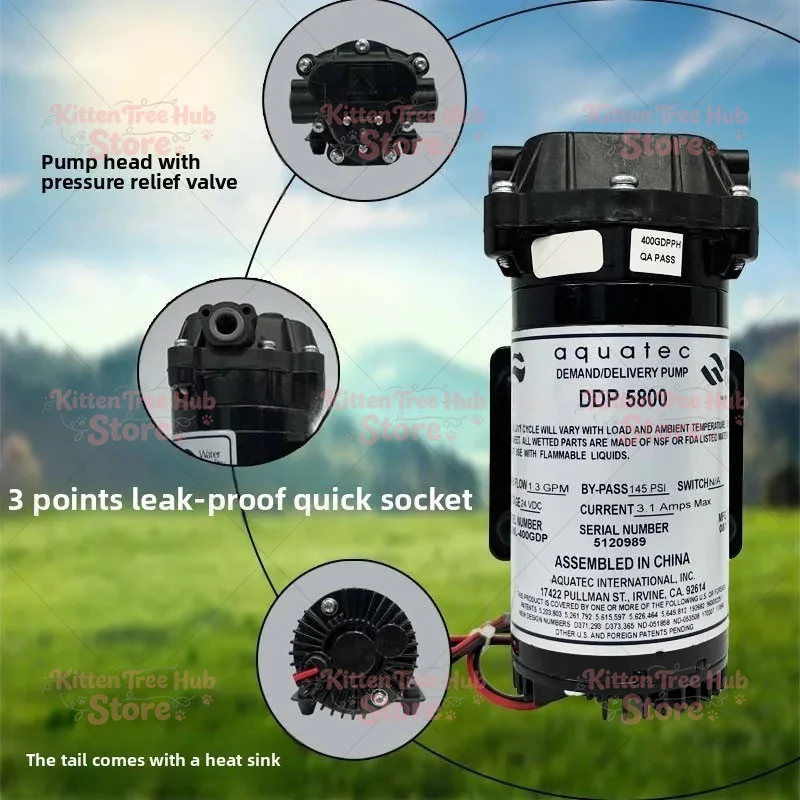 Purified Water Machine Booster Pump 400G Gallon, Motor 5800