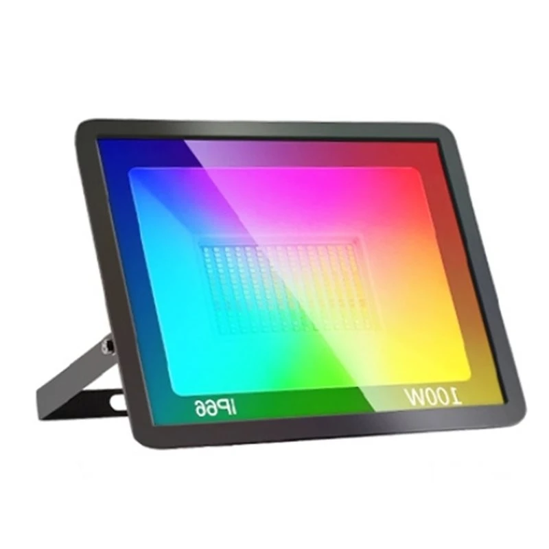 afourt-スマート-tuya-wi-fi対応-100w-rgb投光ライト-bluetooth接続対応-アプリと音声操作で制御可能。ガーデンパーティーや屋外照明に最適。
