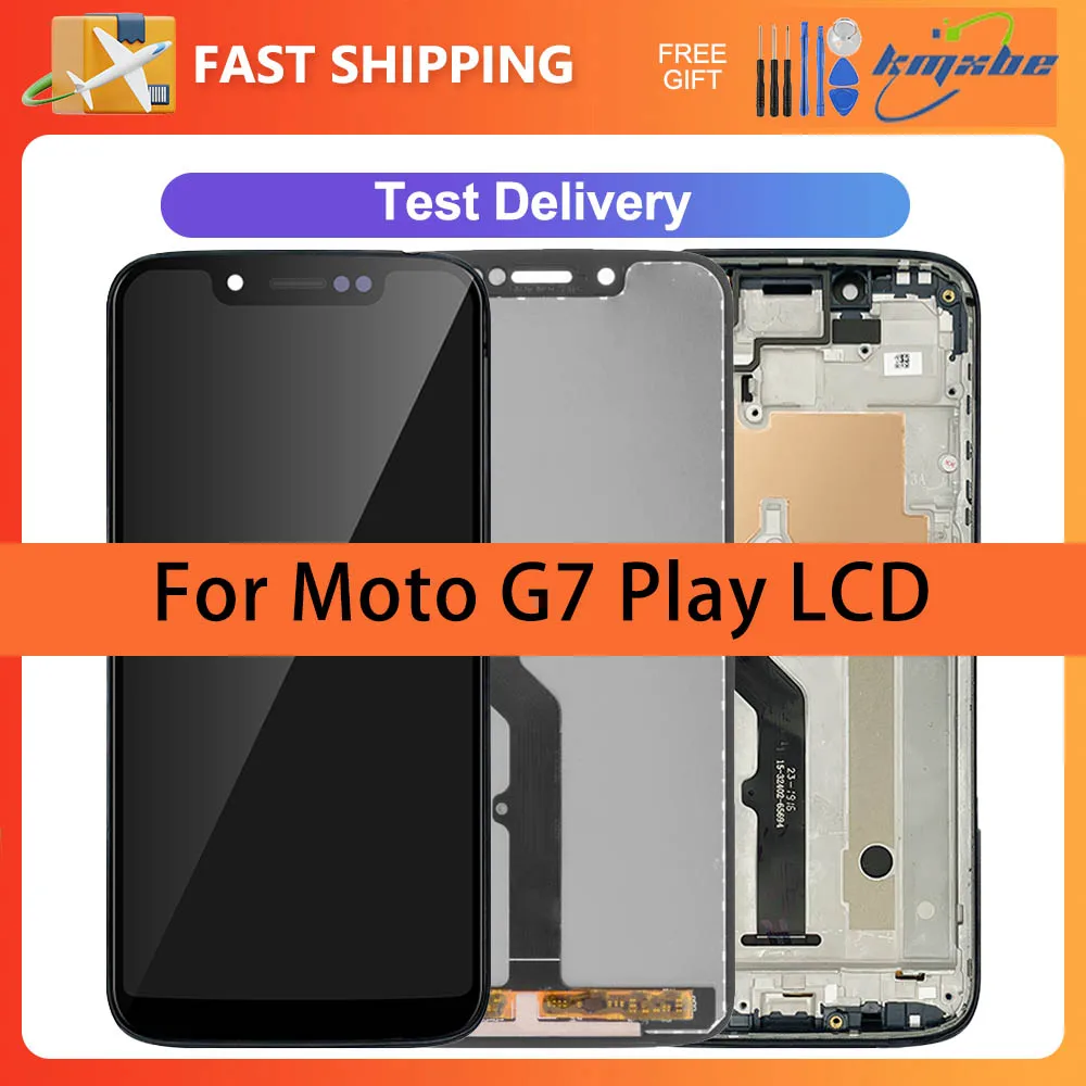 

5.7" Display For Motorola Moto G7 Play XT1952-4 LCD Touch Screen Digitizer Assembly With Frame For XT1952-5 Replacement Parts