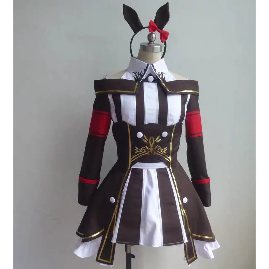 Curren Chan Umamusume Cosplay Set - Wig Tail Shoes Halloween Roleplay Costume