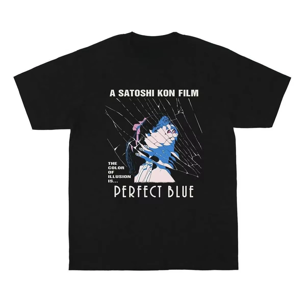 Perfect Blue T-shirt New Vintage Fashion Oversized Unisex Tshirt Breathable Couples Streetwear Trendy Cotton Y2k high quality