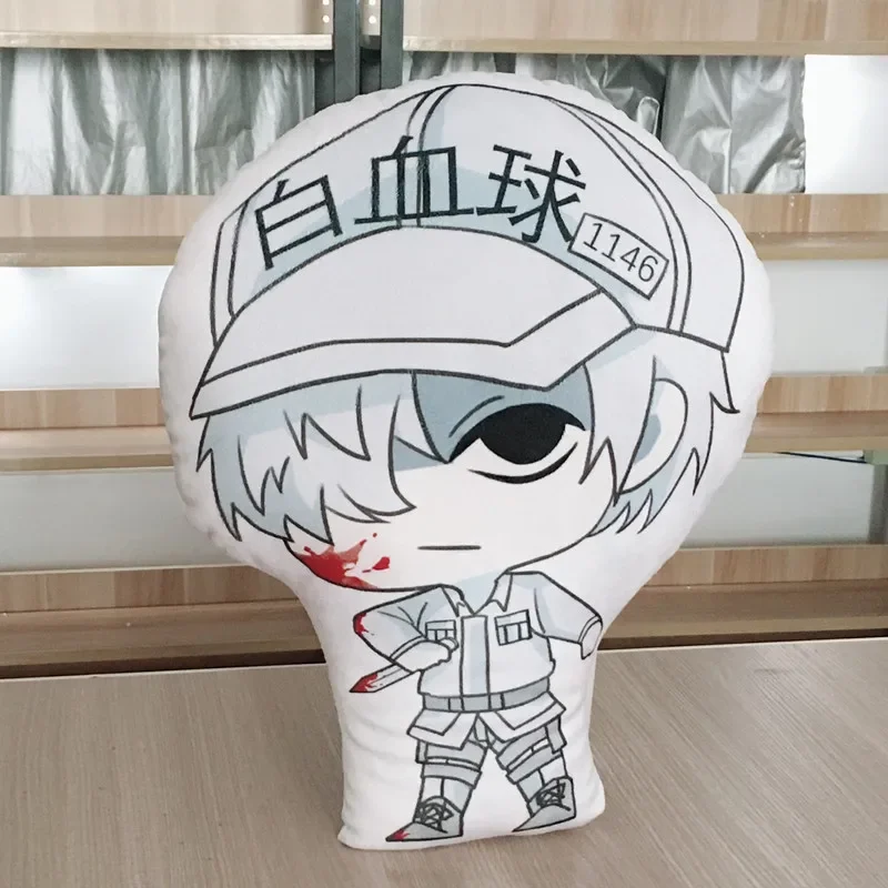 Hot Anime Animation Derivatives White Blood Cell Platelet Red Blood Cell Pillow Plush Toy Comfortable Brithday Present for Kid