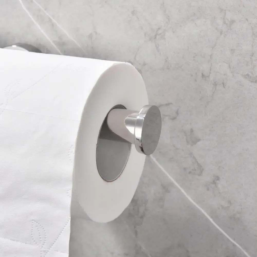 Self Adhesive Paper Towel Holder Stainless Steel Wall Mount Kitchen Roll Dispenser Modern Bathroom Rack Storage Organizer