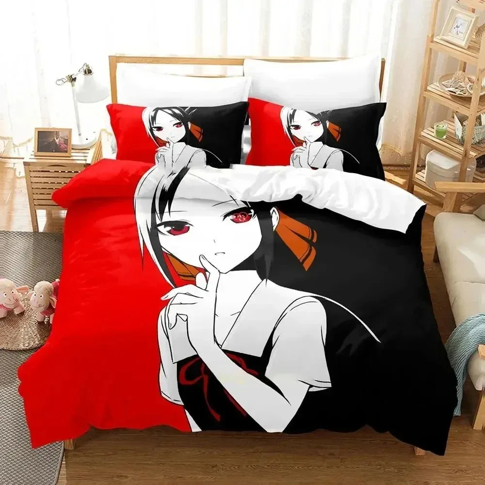 

Anime Kaguya-Sama Love Is War Bedding Set Duvet Cover Bed Set Quilt Cover Pillowcase Comforter king Queen Size Boys Adult S