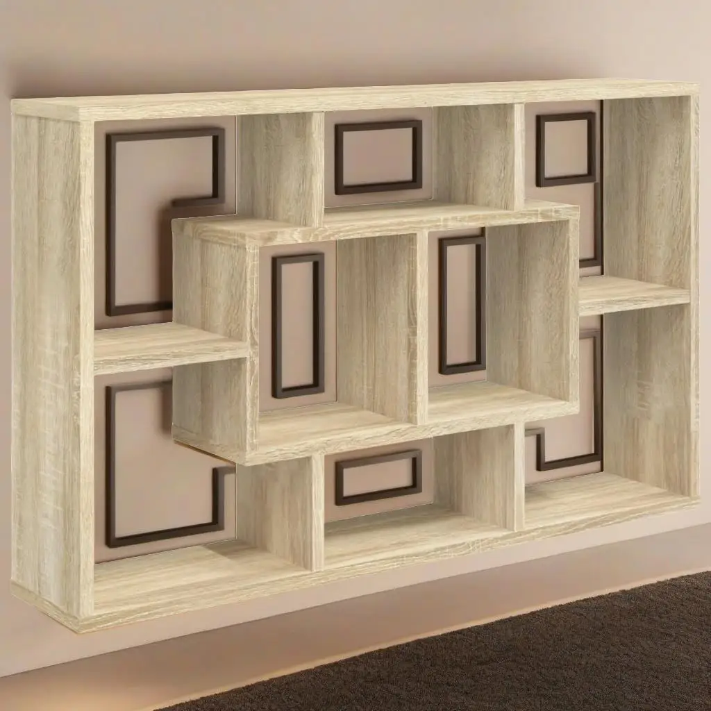 Sonoma Oak Wall Shelf 85x16x52.5 cm | Durable Engineered Wood Storage Solution