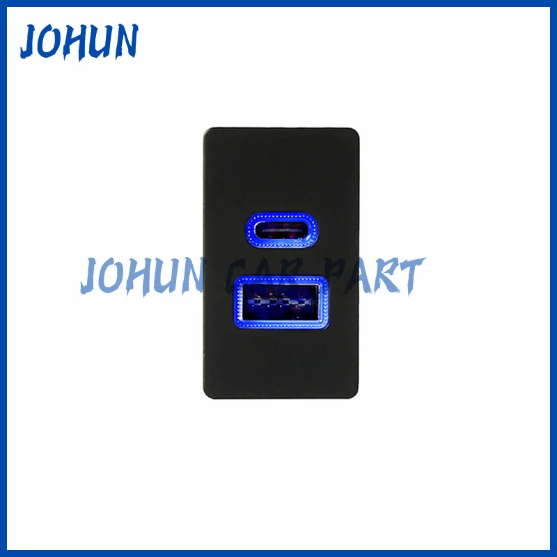 Picture 5: Car Fast Charging Socket Input Adapter Audio Radio U-Disk Flash Socket Modified Charger USB TYPE-C For Toyota Corolla LC80 LC95