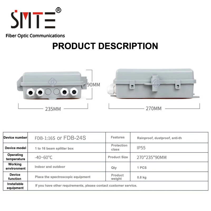 Optical fiber splitter box 1 minute 16 split box 24-core optical splitter box plug-in FTTH wall-mounted pole plug-in card
