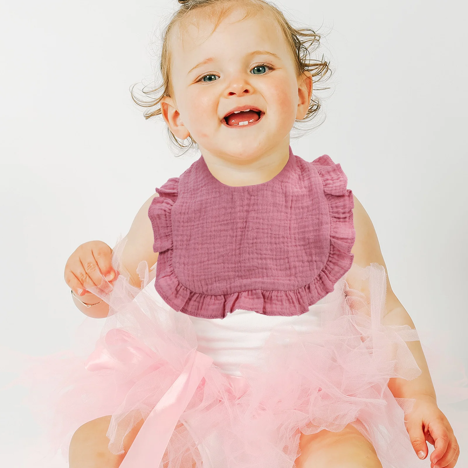 

6Pcs Baby Drool Bib Cotton Soft Breathable Absorption Bib Toddler Feeding Supplies Baby Bibs for Newborn Boys Girls