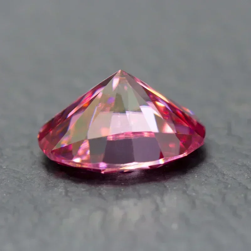 Piedra moissanita de Color rosa, corte ovalado VVS1 con certificado GRA para dijes de piedras preciosas, cuentas para fabricación de joyas