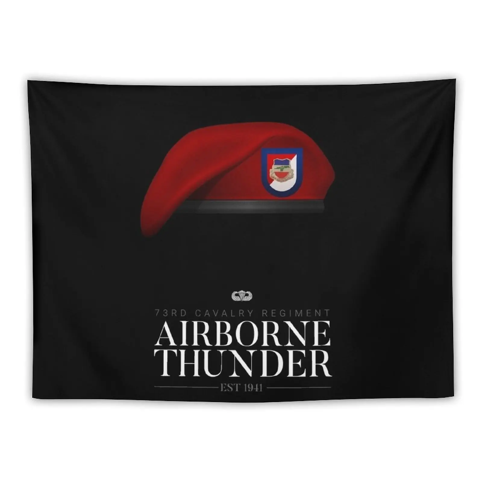 

73rd Cavalry Regiment - Airborne Thunder Tapestry Aesthetic Decoration Bedrooms Decorations Room Decorations Aesthetics Tapestry