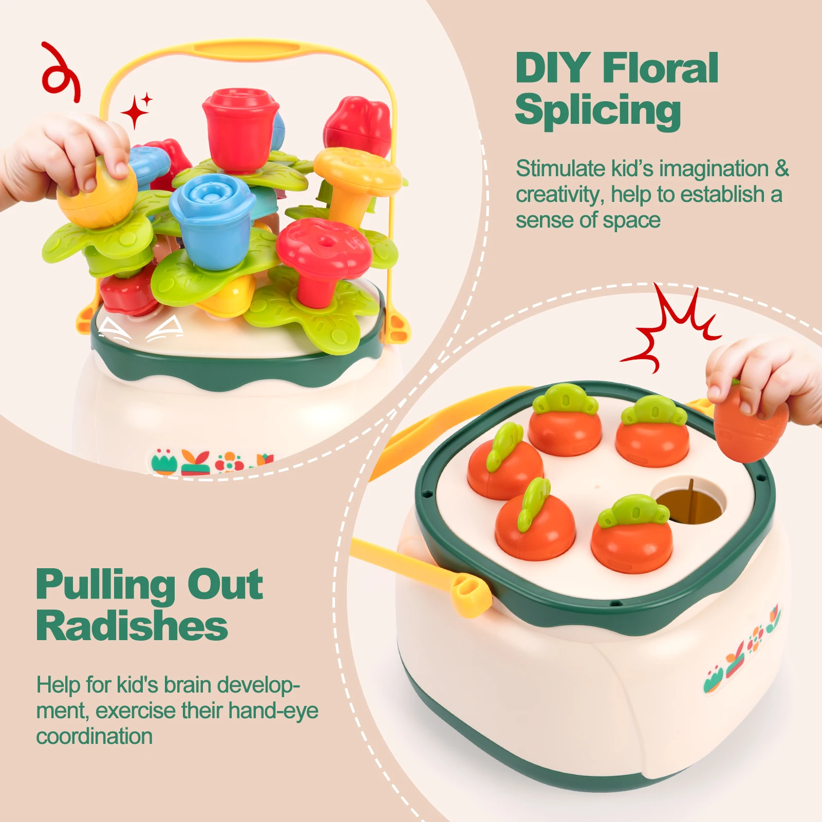 4in1 طفل غرامة المهارات الحركية التدريب الخرز اللعب شكل فرز كتل للطفل مرحلة ما قبل المدرسة النشاط الحسي الطفل ألعاب مونتيسوري