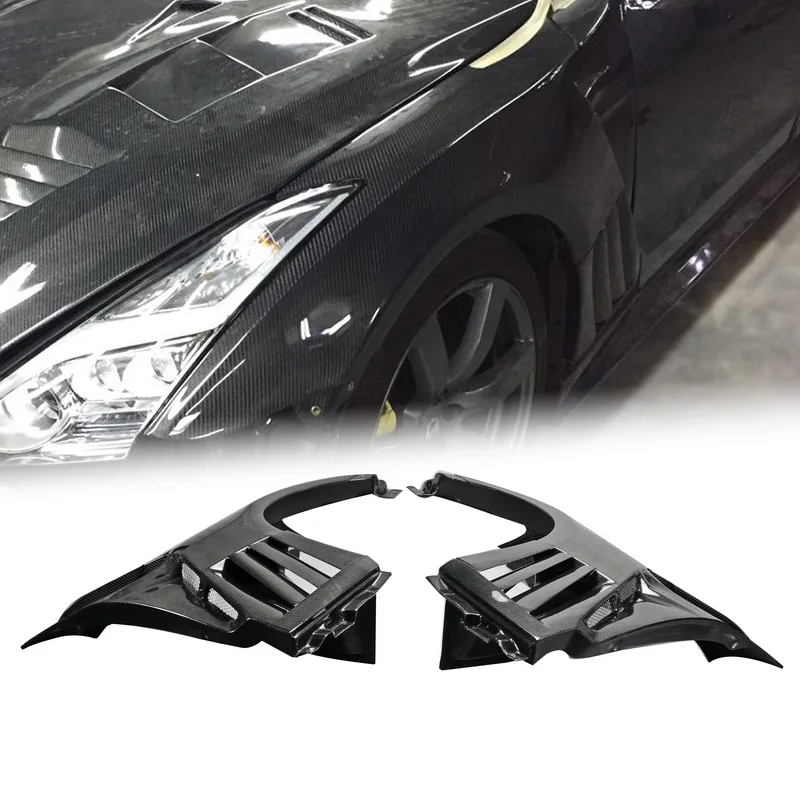 For Nissan GTR R35 EPA Front fender with  louver fin (Inc 6 fins, side maker use F51 Fuga)