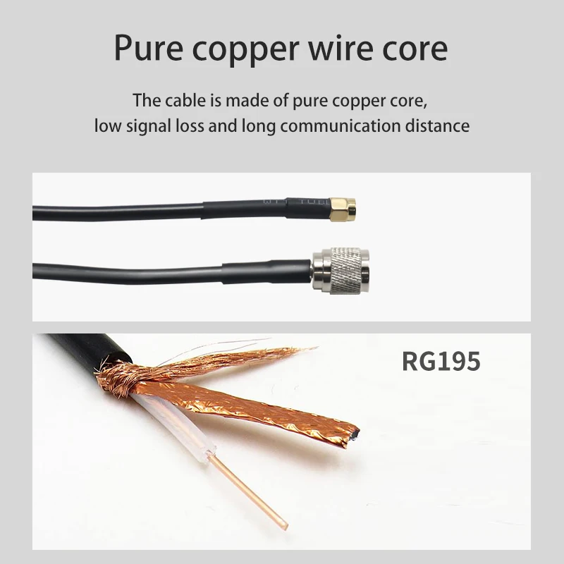 RFID Cable TNC Female to N Male RG195 Cable Assembly for RFID Reader Antenna 3m 5m