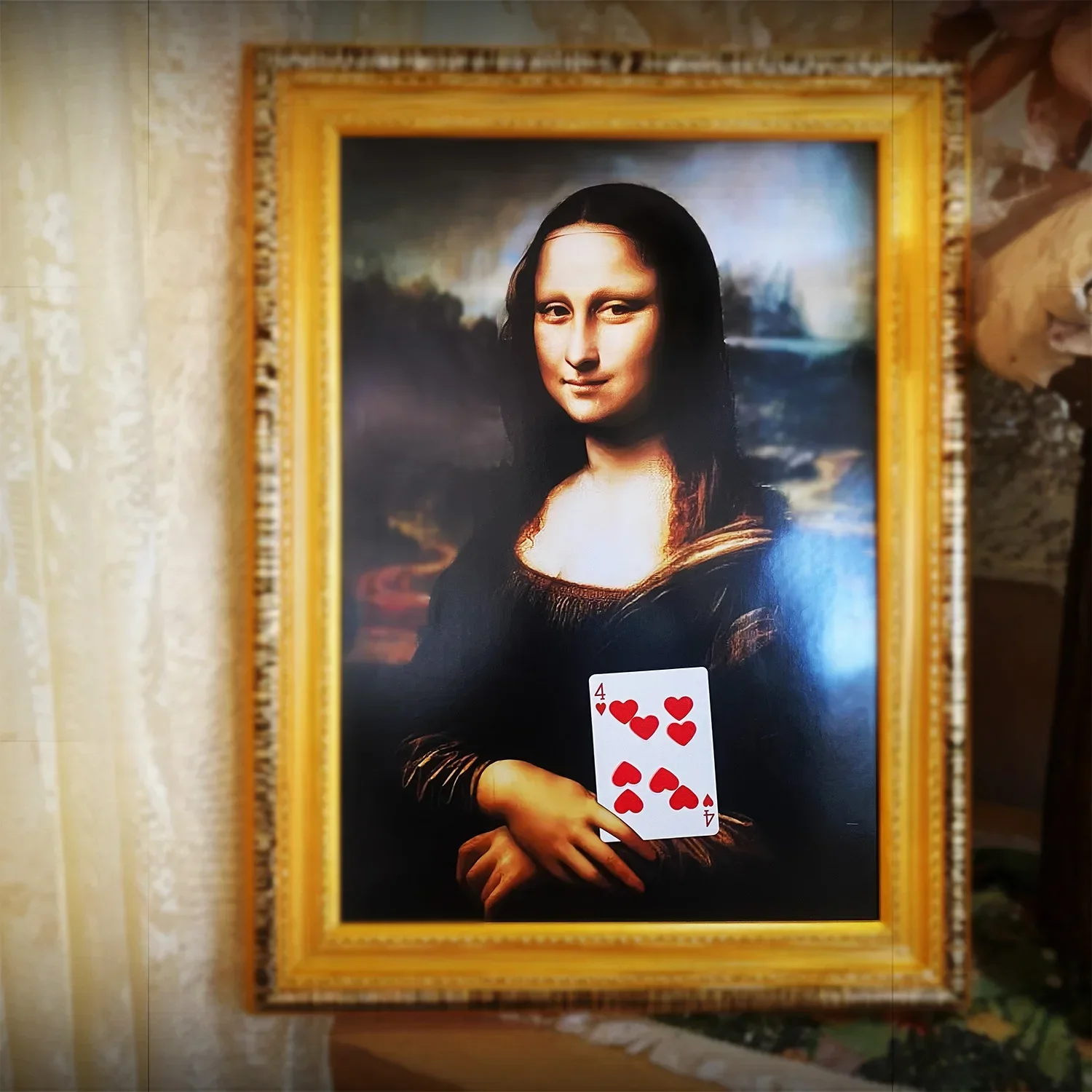 Large Mona Lisa Prophecy by Tank Magic Tricks Stage Close-up Illusions Gimmicks The Chosen Card Appearing Card Prediction Magia