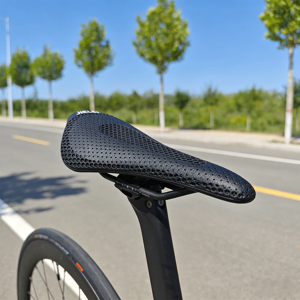 3D-Gedruckter Fahrradsattel 264*145mm 173,5g Ultraleichter Carbonfaser-Hohlsattel Komfortabel Atmungsaktiv für MTB Gravel Rennrad – Detail 12