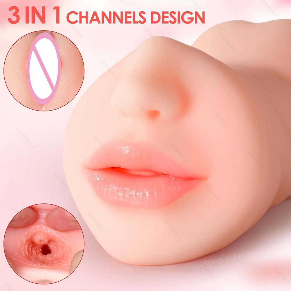 460g Soft 3 IN 1 Portable Multifunctional Sextoy Three Hole Male Masturbator TPE Materials Handjob Cup Adult Man Erotic Sex Toys