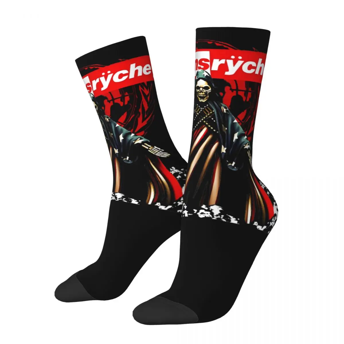 Queensryche Heavy Metal Band Socks Merch For Men Women Soccer Socks Cozy Birthday Present