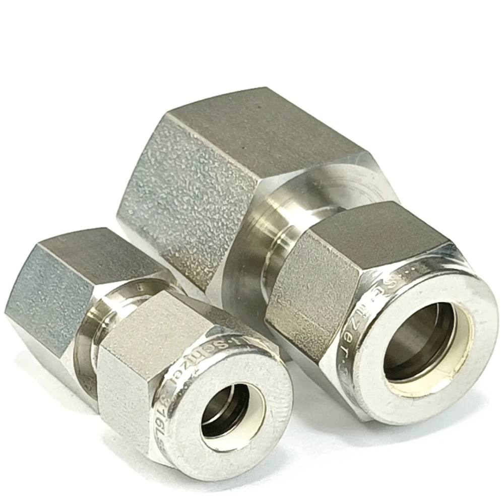 1/8 "1/4" 3/8 "1/2" npt Buchse auf Zoll 3mm 6mm 8mm Rohr kompression verbindung sus316l Edelstahl rohr verschraubung – Detail 2