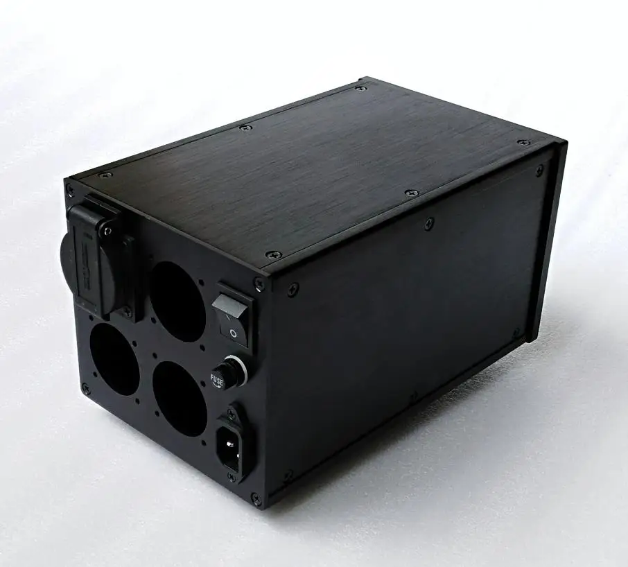 

BZ1614 Multi Purpose All Aluminum European Standard Power Supply Chassis Isolation Transformer Housing EU Socket Case