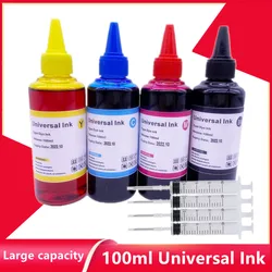 400ML Universal Refill Dye Ink Kit For All Epson For Canon For HP For Brother Lexmark DELL Inkjet Printer CISS Cartridge