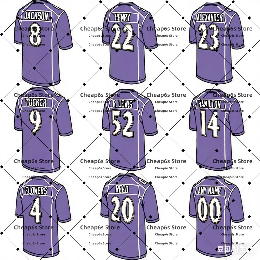 

High Quality Stitched BaltimoreRaven American Football Jersey Henry LamarJackson Football Uniform