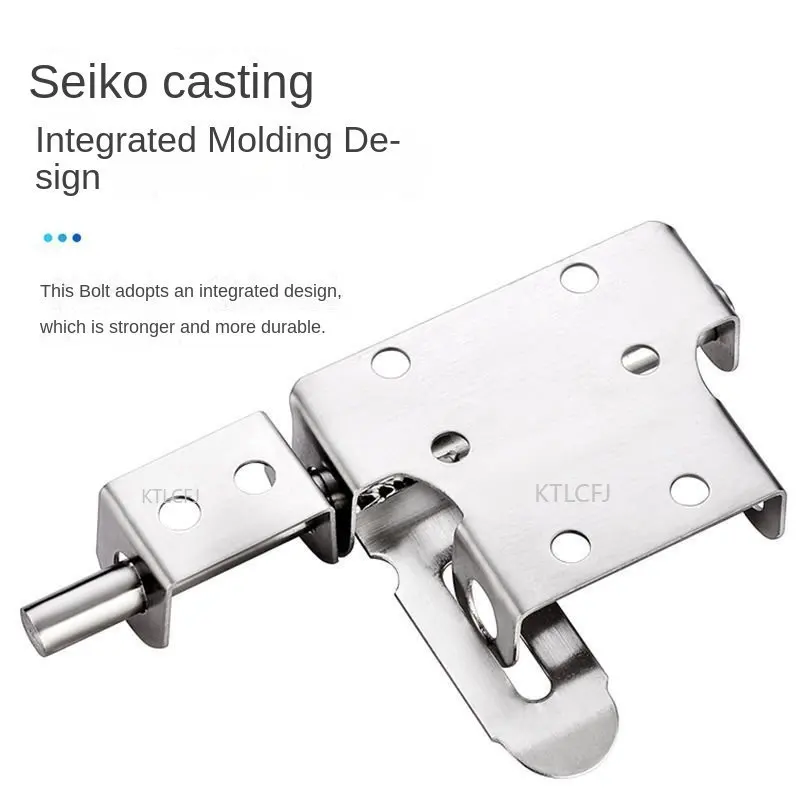 1pcs Stainless Steel Left and Right Latches Security Door Latches Heavy-duty Door Latches with Locks Security Door Latches