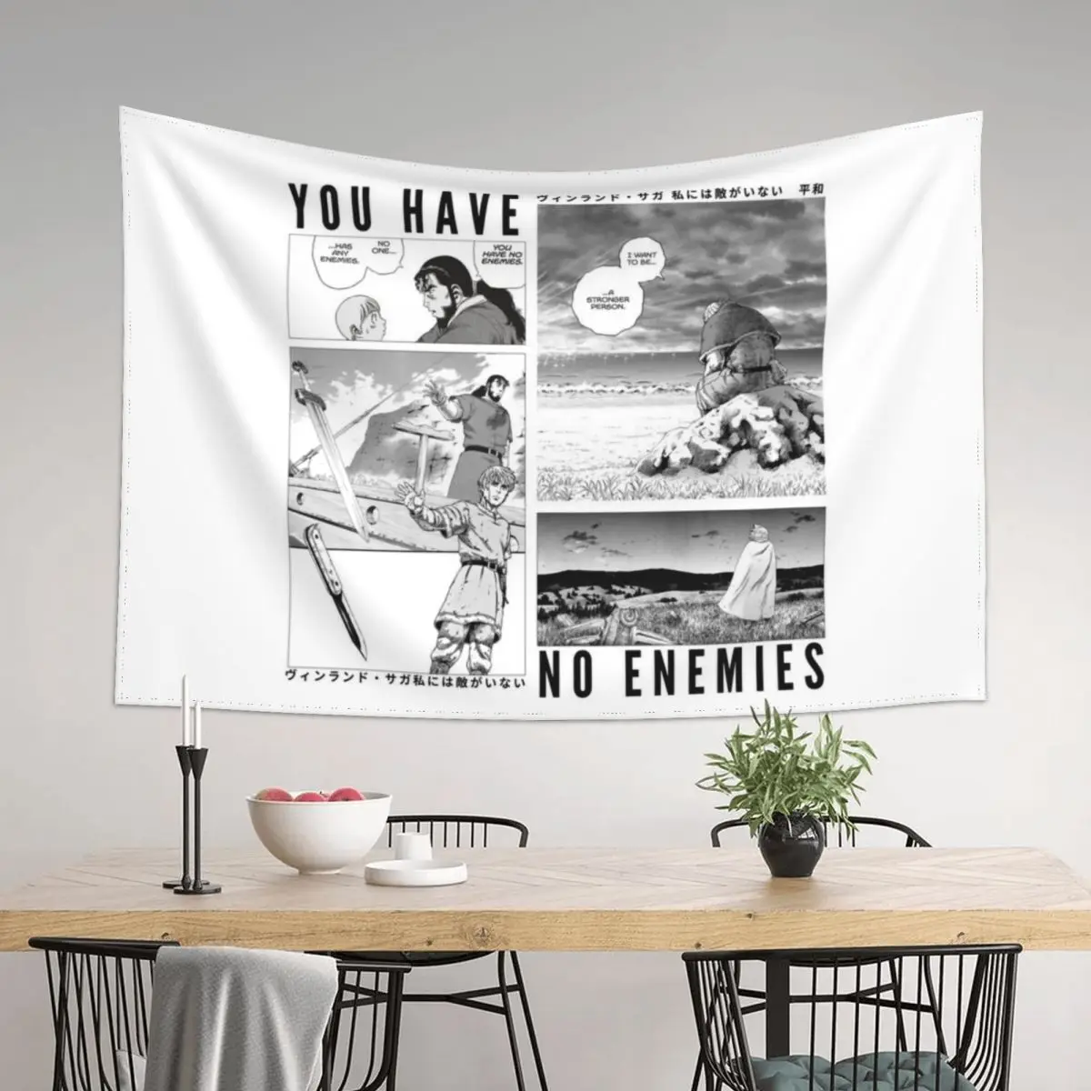 

Vinland Saga You Have no Enemies Tapestry Room Decore Aesthetic Room Decor Home Decor Accessories Tapestry