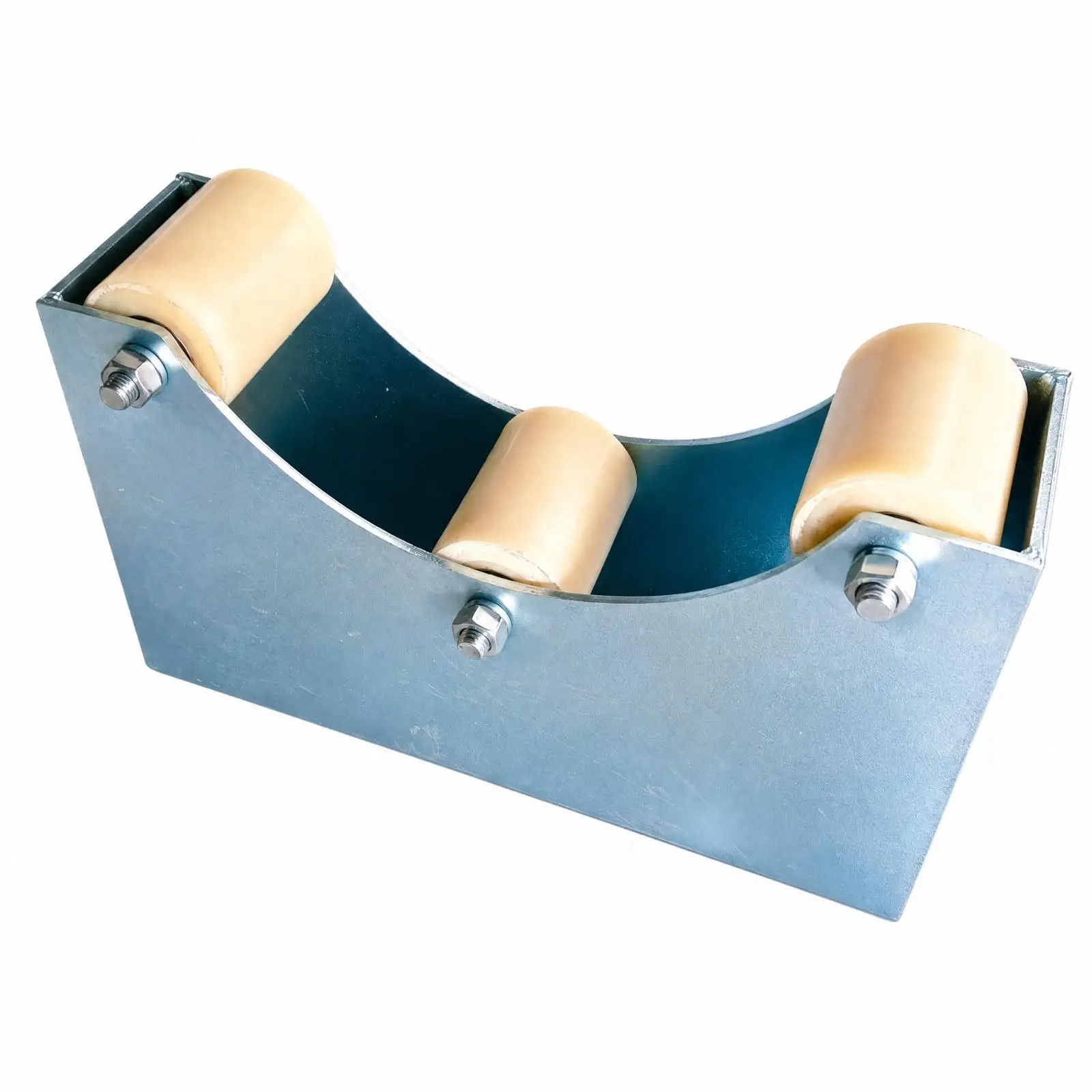 Triple Color Nylon Roller Pulley Wheel Support Bracket Galvanized Steel Durable for Fixed Installation