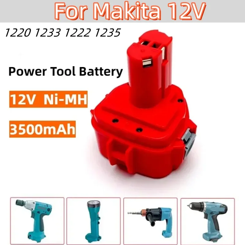 3,5 Ah do akumulatorów Makita 12 V Ni-MH Elektronarzędzia Zamienna wiertarka Bateria z ładowarką PA12 1220 1222 1235 1233