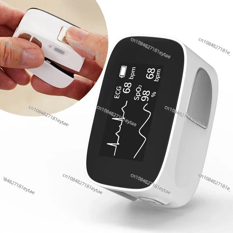 

New Handheld Wireless Mobile SPO2 PR PI Heart Rate cordless recorder monitors ekg machine handheld portable machine