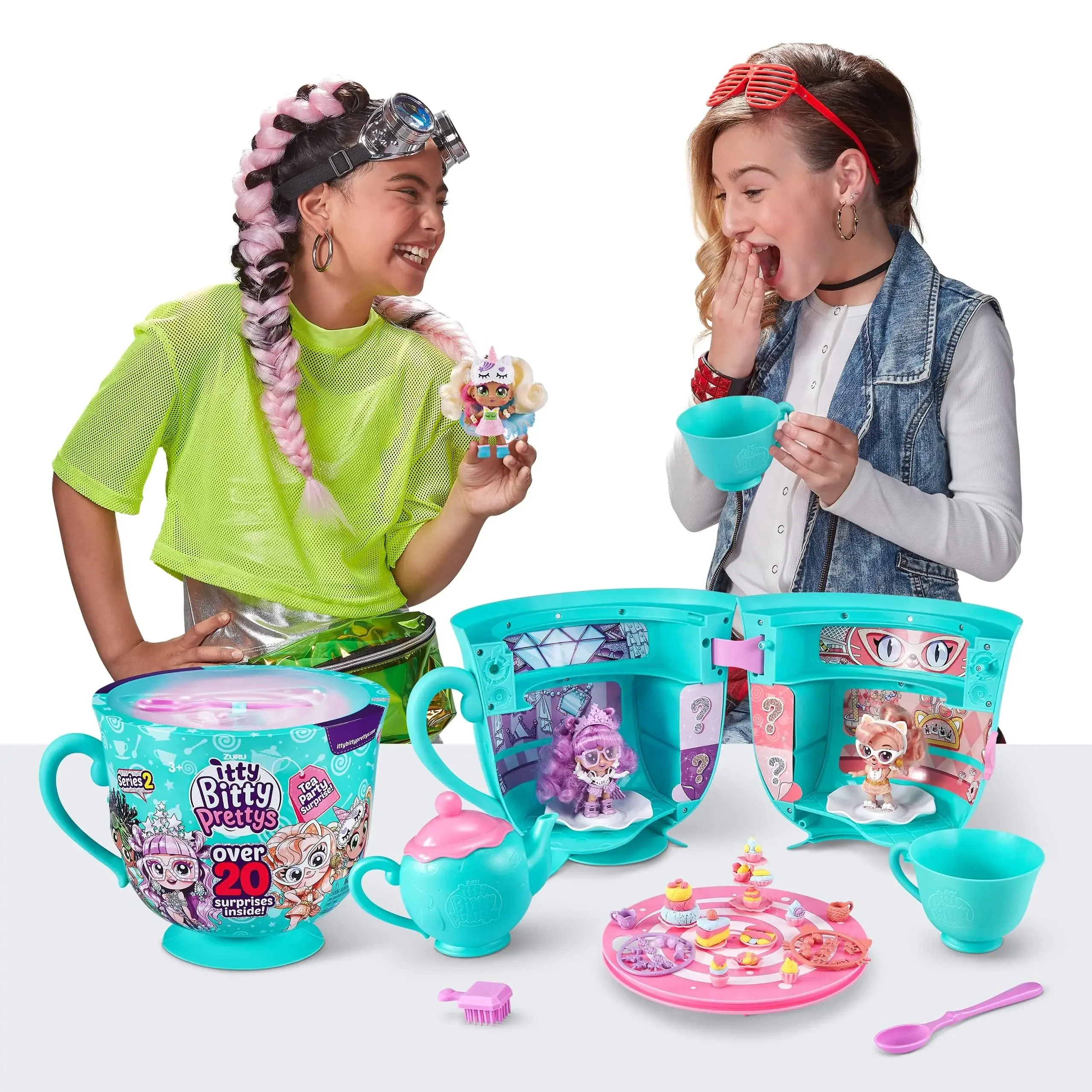 ZURU Itty Bitty Prettys Tea Party Surprise Teacup Dolls Playset Series 1 Teacup Doll Surprise Blind Box Girls Play House Toys