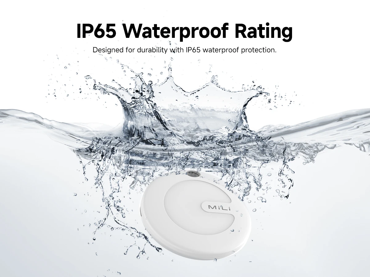 يعمل جهاز تعقب العلامة Mili Air Tracker مع Find My App Android (فقط) جهاز تعقب الأمتعة للمفاتيح والمحافظ مع سلسلة مفاتيح حامل