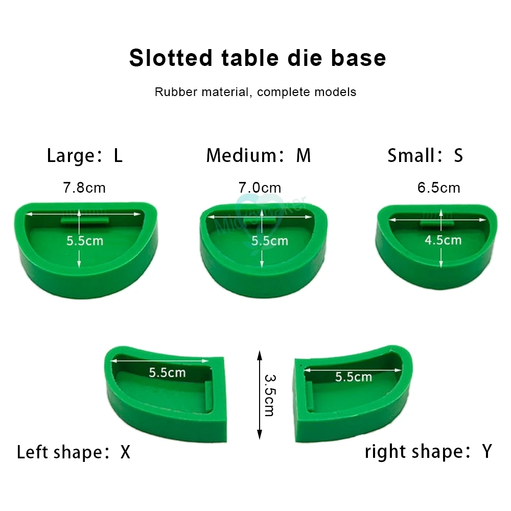 Dental Silicone Plaster Model White Green Rubber Base Mould Former Base Tongue Dental Lab Tools Gypsum Carving