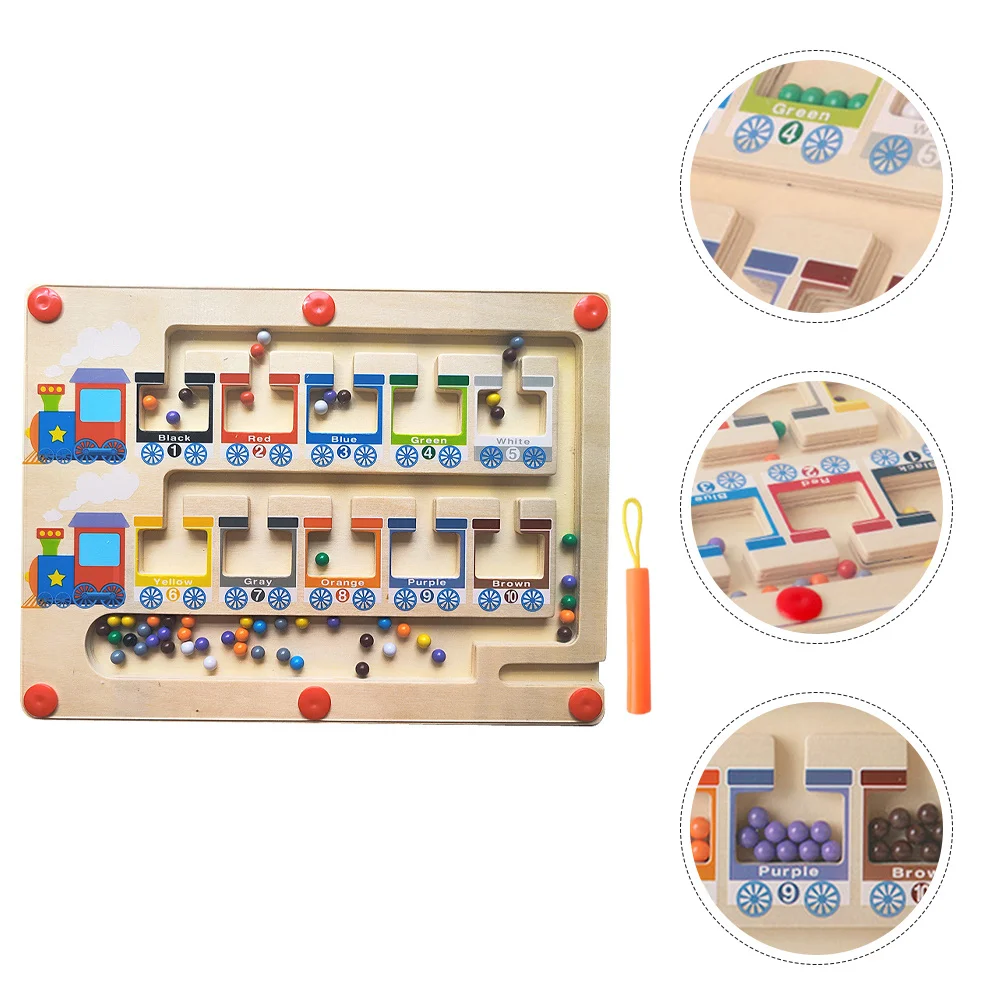 Planche de comptage de Train magnétique en bois, Puzzle de correspondance des couleurs pour enfants, reconnaissance des nombres et Coordination, construction de compétences