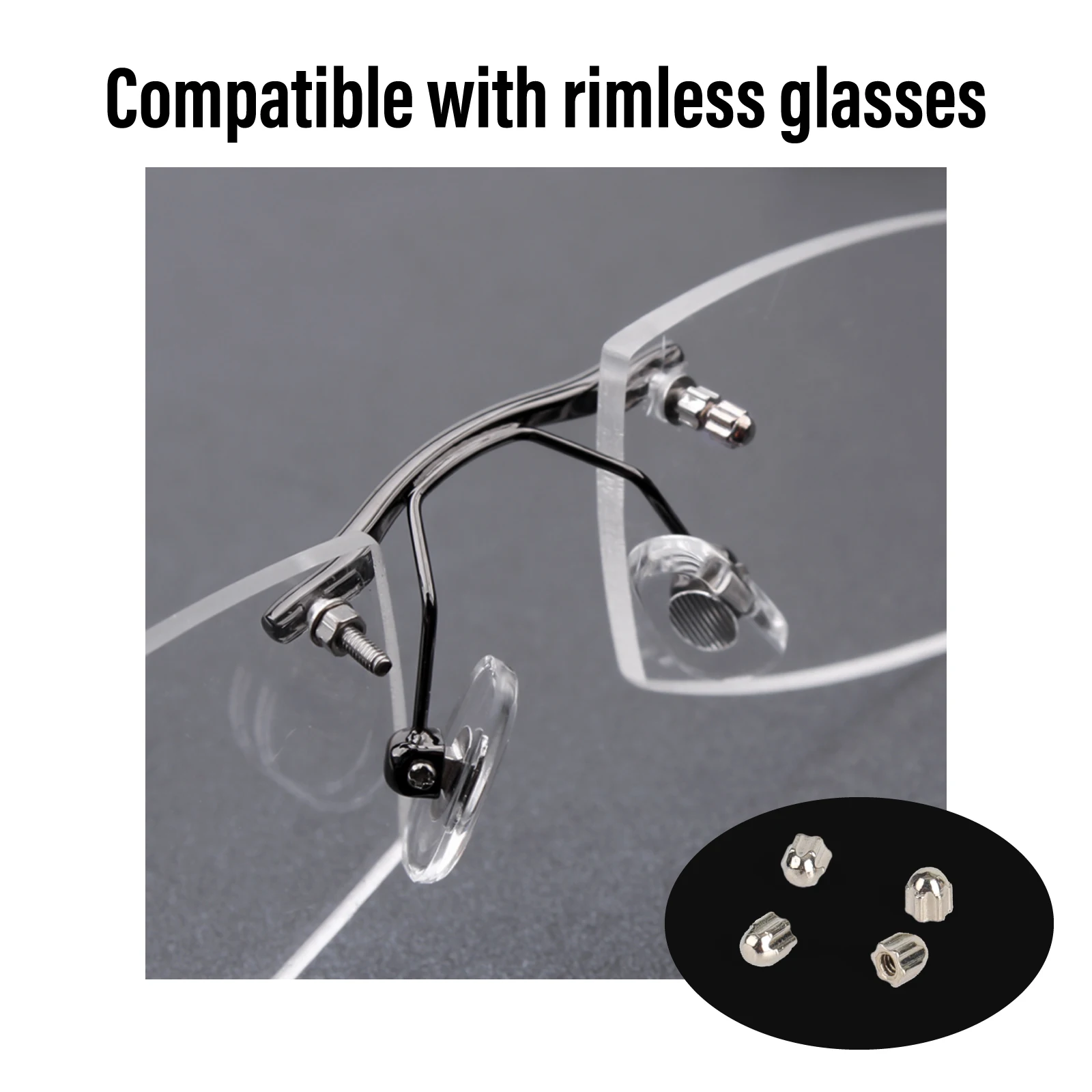 200 Stück randlose Brillen-Pflaumenkappen – ideal für Brillen und ausgewählte Sonnenbrillen, Premium-Brillen-Reparaturteile – Detail 6