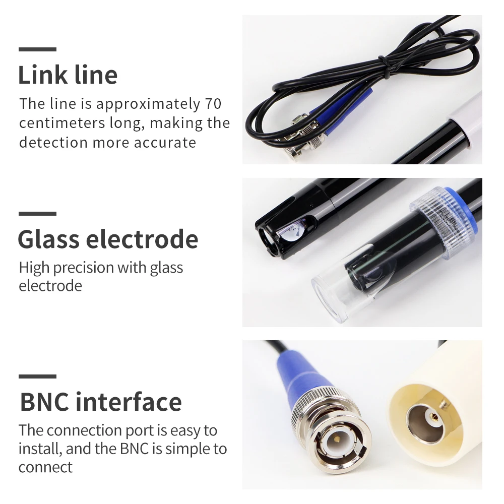 PH ORP Elektrodensonde BNC-Anschluss ORP-Ersatzsensor PH-Sonde für Labor Aquarium Hydrokultur-Wasseranalysator – Detail 8