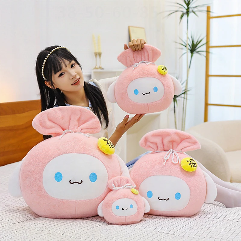 Kawaii Sanrio Cinnamoroll Plüschtier Gefüllte Puppe Niedliche Kuschelige Cartoon Baby Geschenk für Kinder Geburtstagsgeschenk Weiches Kissen Pal