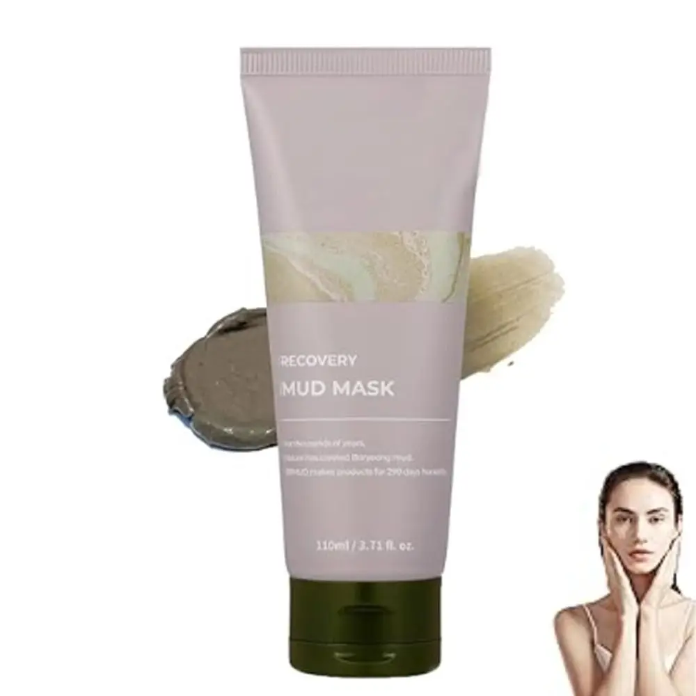 

Washable Recovery Mud Mask Pore Minimizing Gentle Recovery Mud Clay Face Mask Brighten Skin Tone Oil Control Deep Pore Cleanser